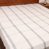 Grey - Plain Cotton Double Handloom Bed Cover (98 x 90 in) 45