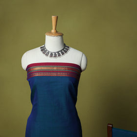 Dharwad Cotton 3pc Unstitched Dress Material Suit Set with Woven Zari Border 88