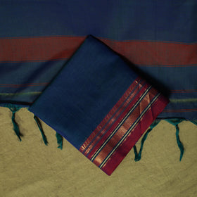 Dharwad Cotton 3pc Unstitched Dress Material Suit Set with Woven Zari Border 88