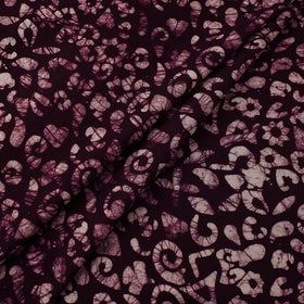 Maroon Cotton Hand Batik Print Fabric