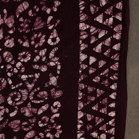 Maroon Cotton Hand Batik Print Fabric