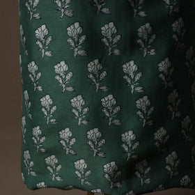 Akola Hand Block Print Chanderi Silk 2pc Unstitched Dress Material Kurta Set 15