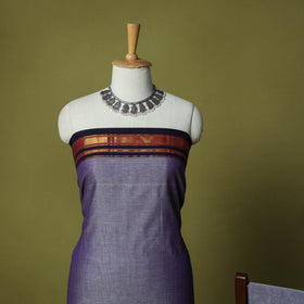 Dharwad Cotton 3pc Unstitched Dress Material Suit Set with Woven Zari Border 91