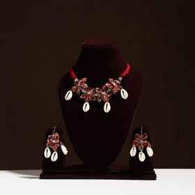 Fabart Phool Kali Shell Choker Necklace Set 11