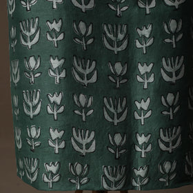 Akola Hand Block Print Chanderi Silk 2pc Unstitched Dress Material Kurta Set 18