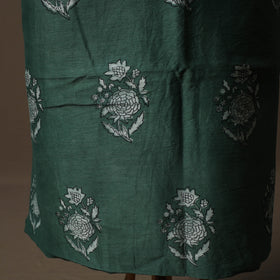 Akola Hand Block Print Chanderi Silk 2pc Unstitched Dress Material Kurta Set  20