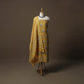 Akola Hand Block Print Chanderi Silk 2pc Unstitched Dress Material Kurta Set 21