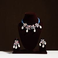 Fabart Phool Kali Shell Choker Necklace Set 05