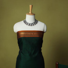 Dharwad Cotton 3pc Unstitched Dress Material Suit Set with Woven Zari Border 96