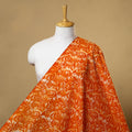 Orange Cotton Hand Batik Print Fabric