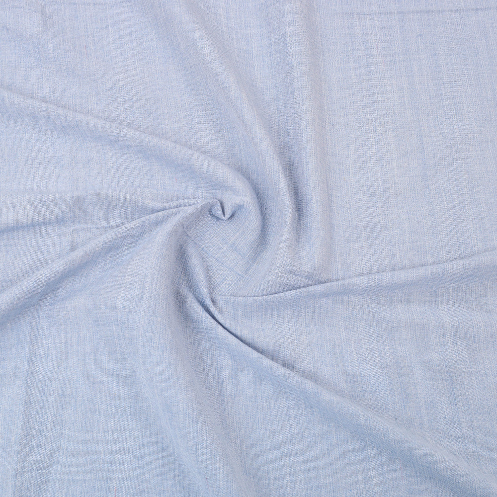 Blue - Plain Cotton Double Handloom Bed Cover (98 x 90 in) 55