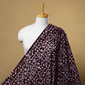 Maroon Cotton Hand Batik Print Fabric