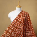 Brown Cotton Hand Batik Print Fabric