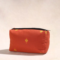 Orange - Handmade Cotton Toiletry Pouch 02