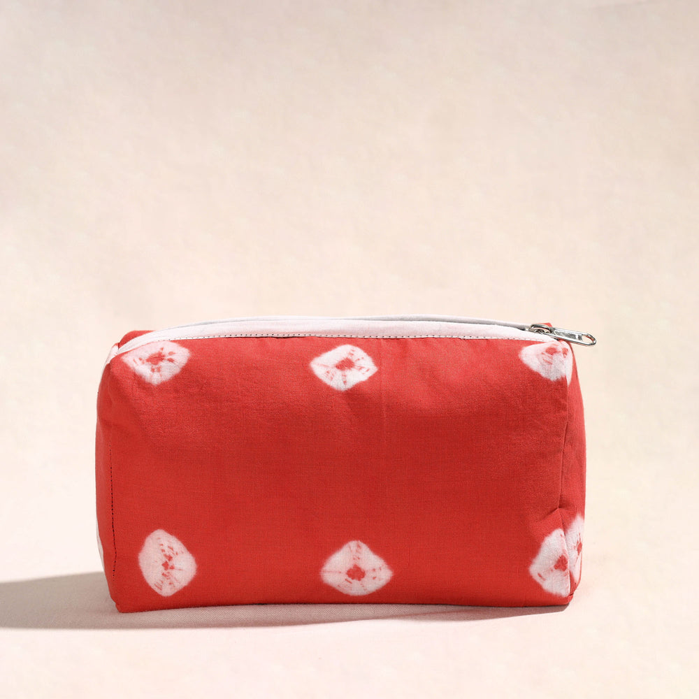 Red - Handmade Cotton Toiletry Pouch 03