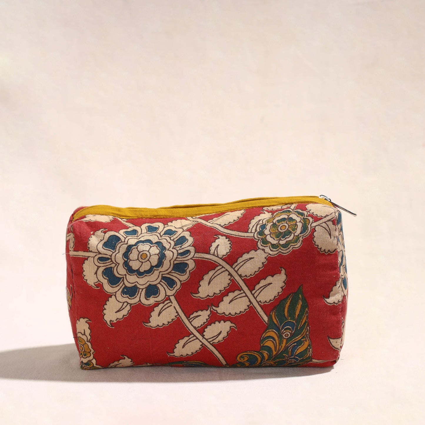 Red - Handmade Cotton Toiletry Pouch 04