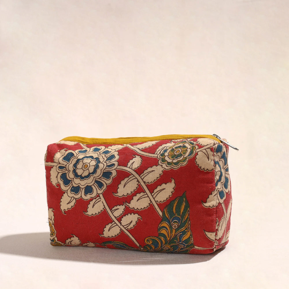 Red - Handmade Cotton Toiletry Pouch 04