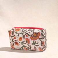 White - Handmade Cotton Toiletry Pouch 05