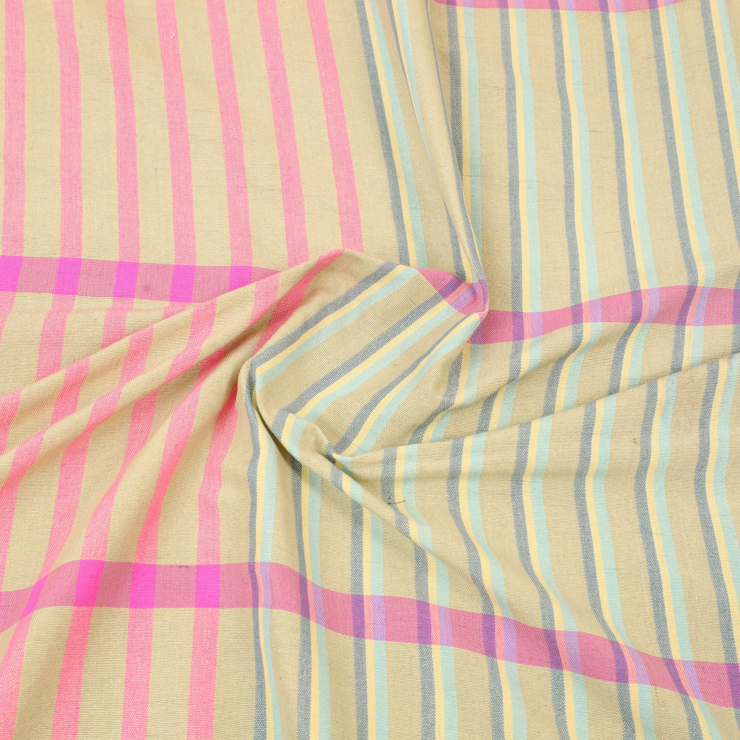 Multicolor - Plain Cotton Double Handloom Bed Cover (108 x 90 in) 100