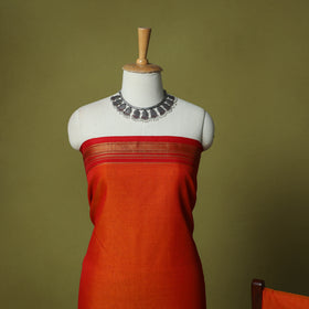Dharwad Cotton 3pc Unstitched Dress Material Suit Set with Woven Zari Border 102