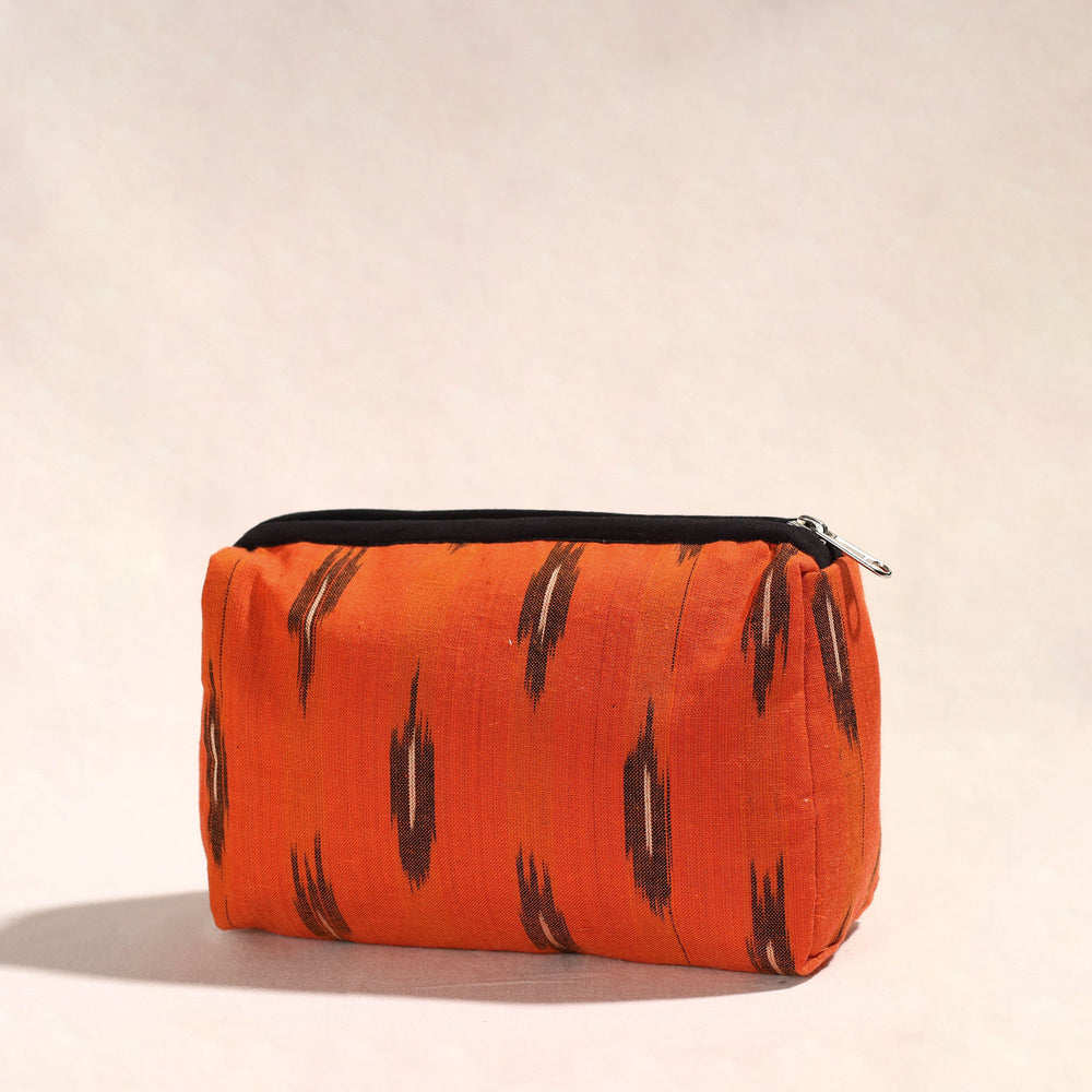 Orange - Handmade Cotton Toiletry Pouch 06