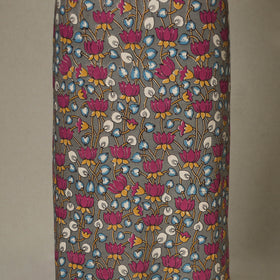 Grey - 2pc unstitched printed cotton kalamkari dress