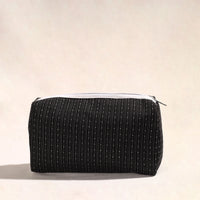 Black - Handmade Cotton Toiletry Pouch 07