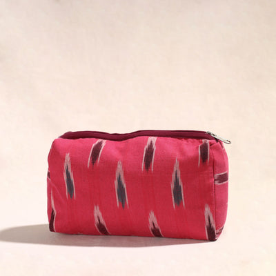 Pink - Handmade Cotton Toiletry Pouch 08