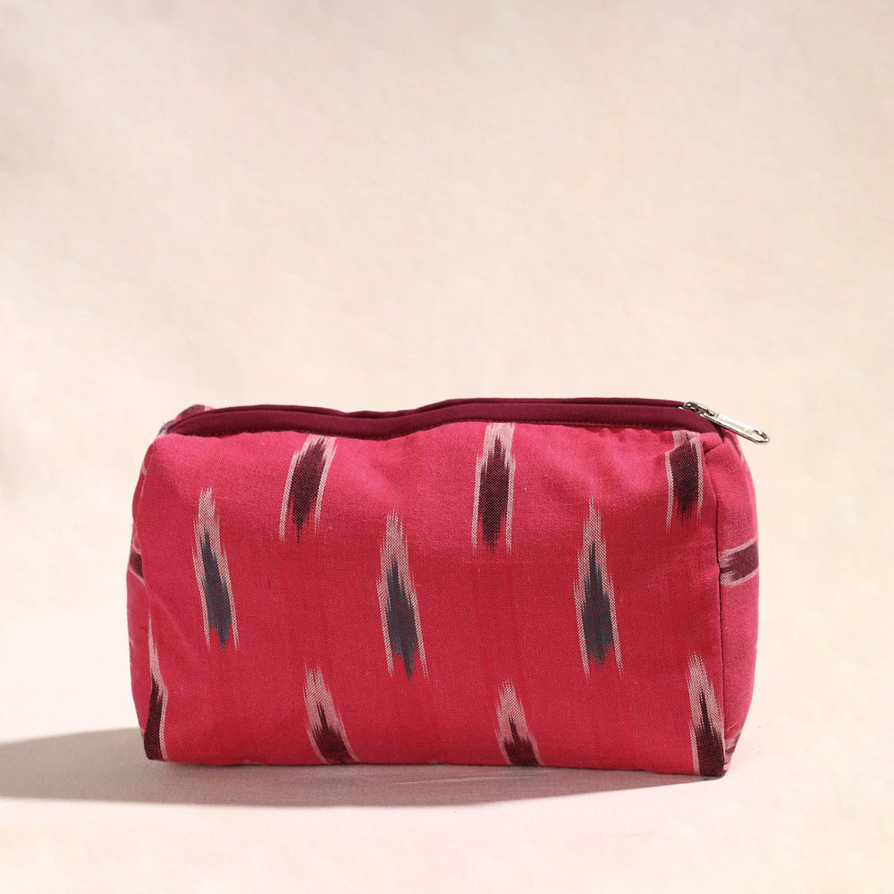 Pink - Handmade Cotton Toiletry Pouch 08