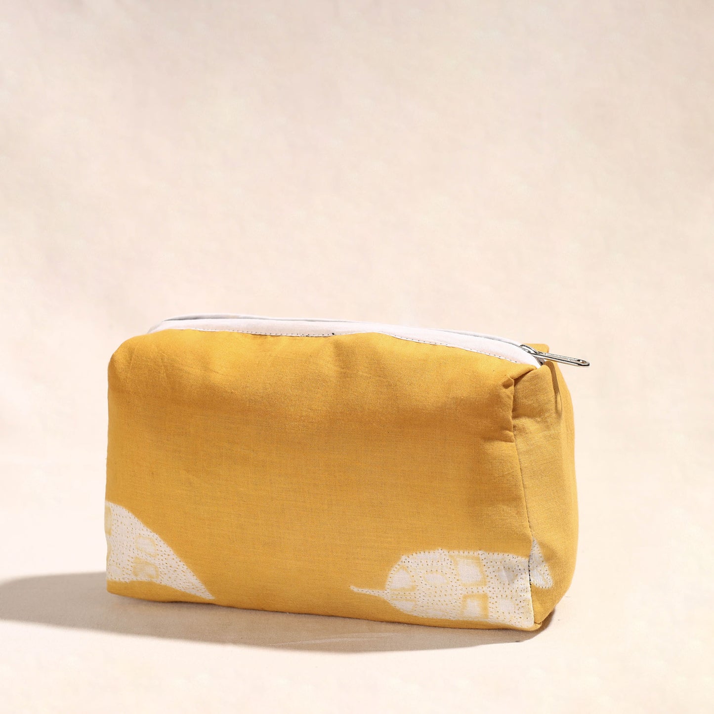 Yellow - Handmade Cotton Toiletry Pouch 10