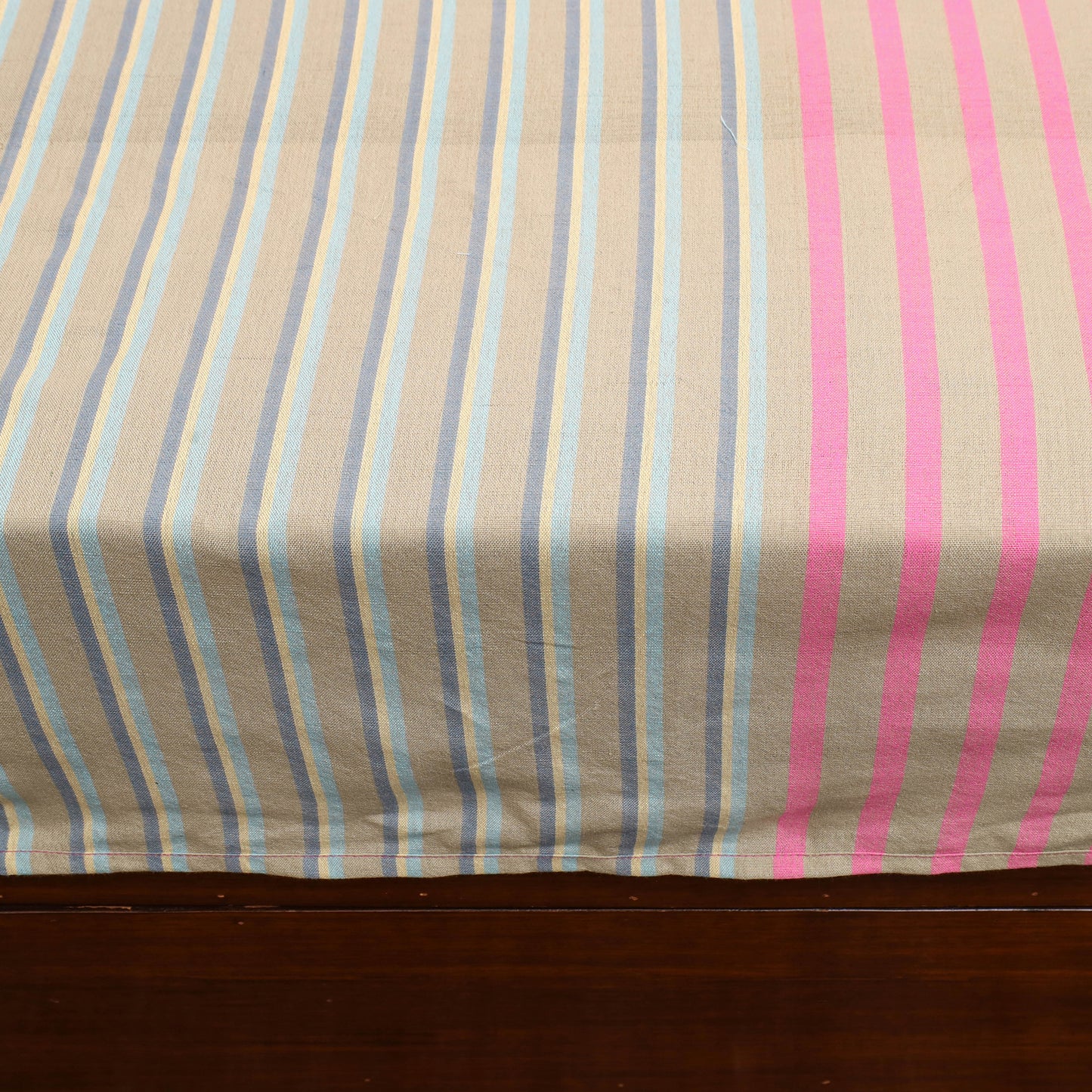 Multicolor - Plain Cotton Double Handloom Bed Cover (108 x 90 in) 102