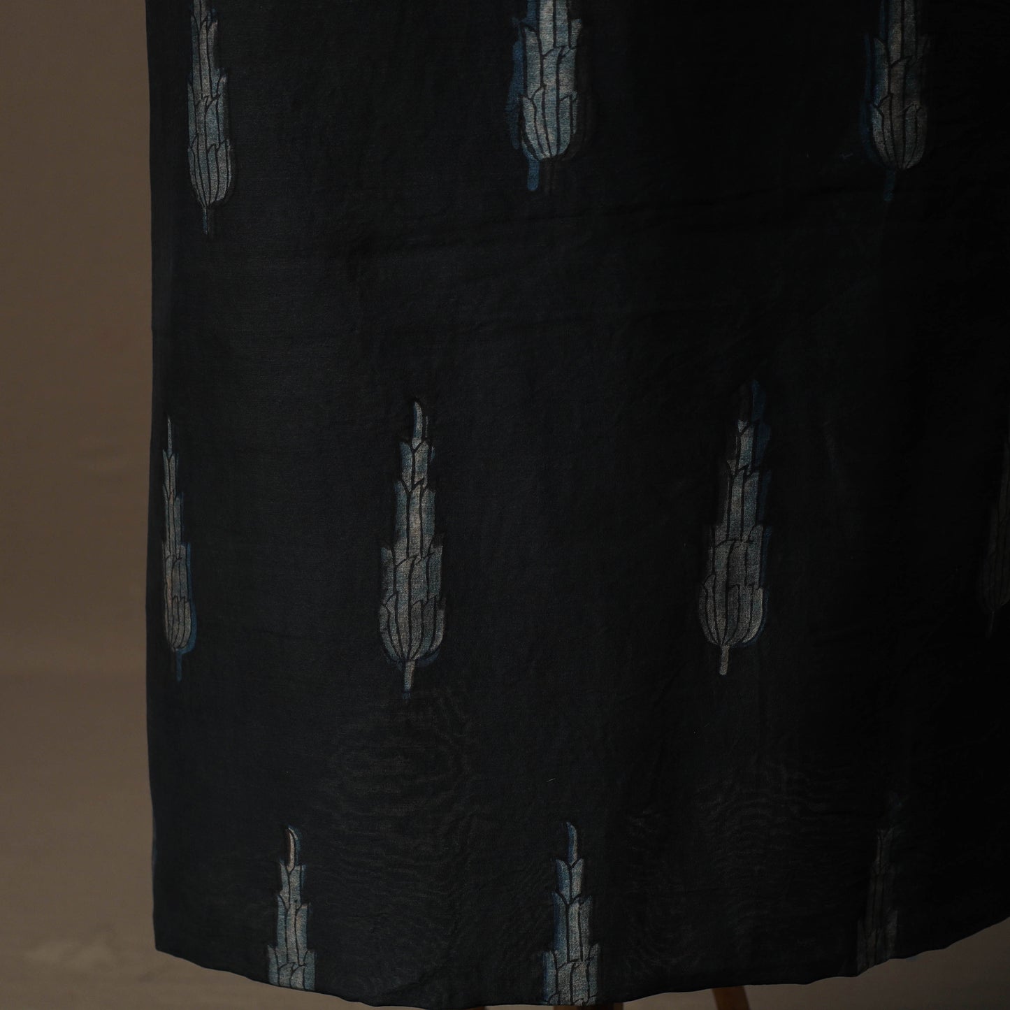 Akola Hand Block Print Chanderi Silk 2pc Unstitched Dress Material Kurta Set 31