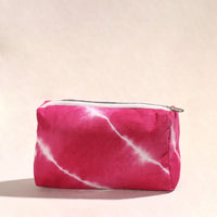 Pink - Handmade Cotton Toiletry Pouch 12