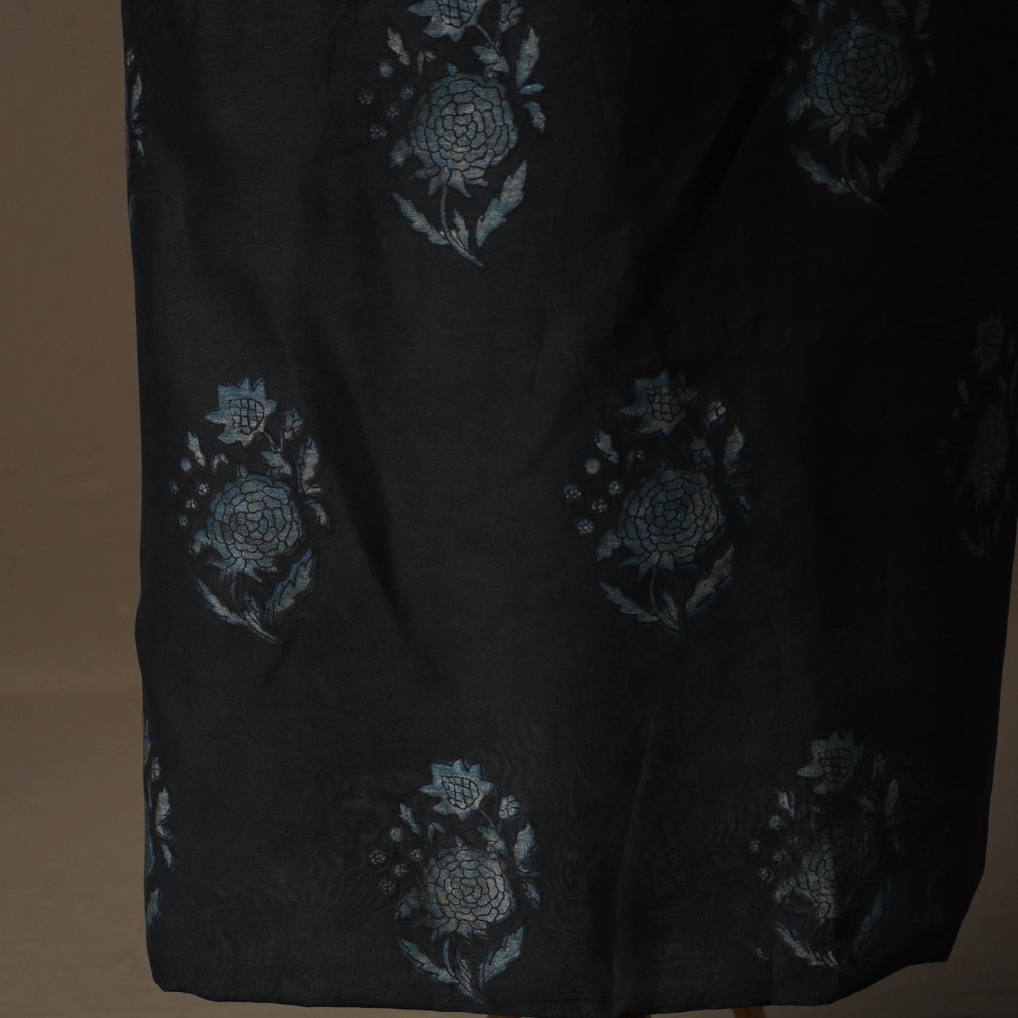 Akola Hand Block Print Chanderi Silk 2pc Unstitched Dress Material Kurta Set 30