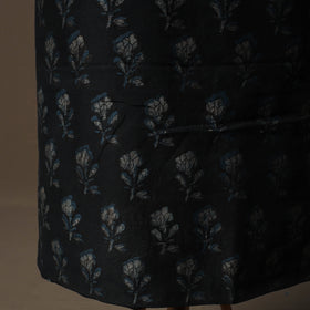 Akola Hand Block Print Chanderi Silk 2pc Unstitched Dress Material Kurta Set 33