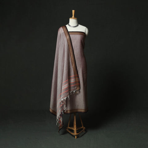 Dharwad Woven Cotton 3pc Unstitched Dress Material Suit Set 53