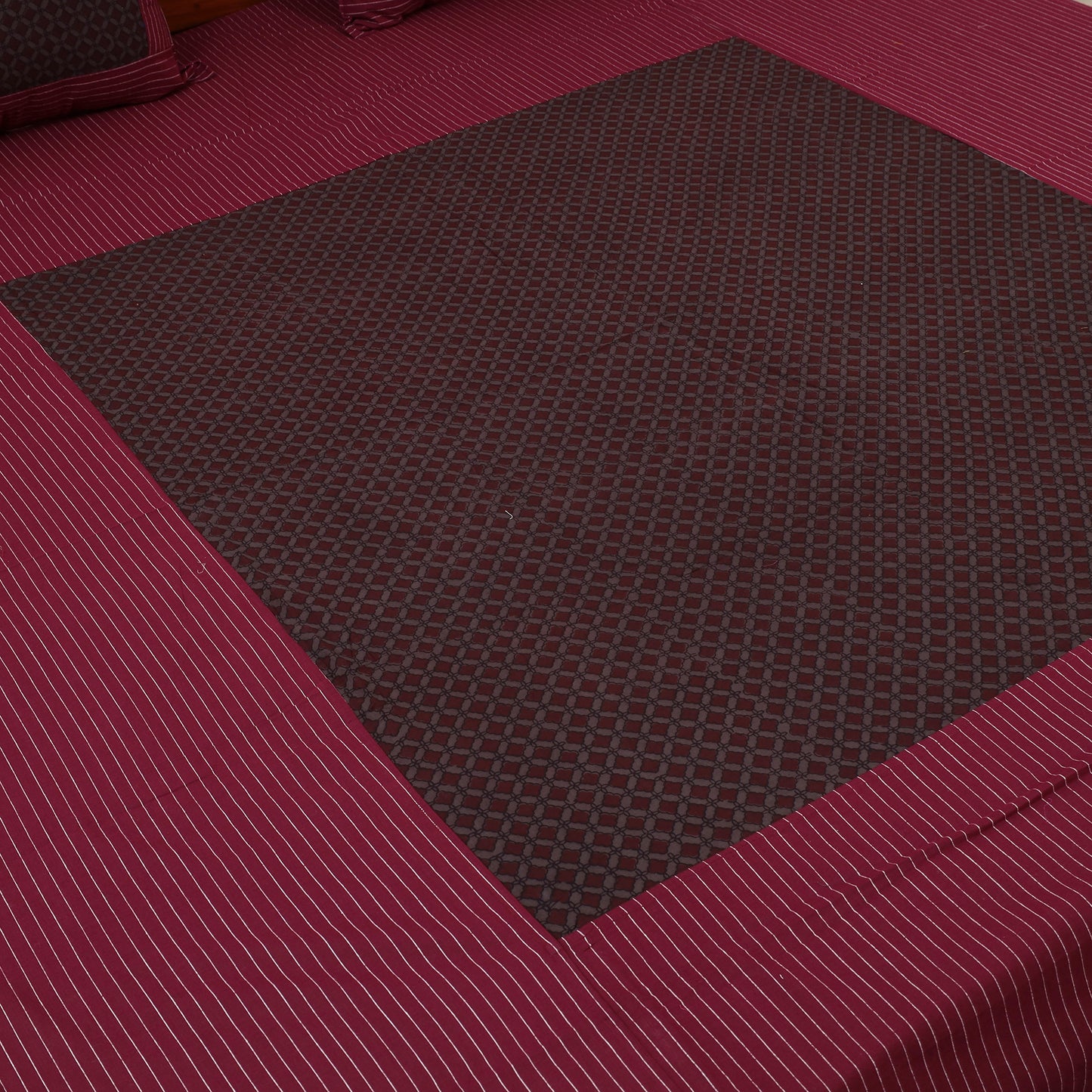 Jacquard with Bagh Patch Cotton Bedsheet Set