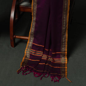 Purple - Dharwad Woven Cotton 3pc Unstitched Dress Material Suit Set 52
