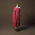 Akola Hand Block Print Chanderi Silk 2pc Unstitched Dress Material Kurta Set 38