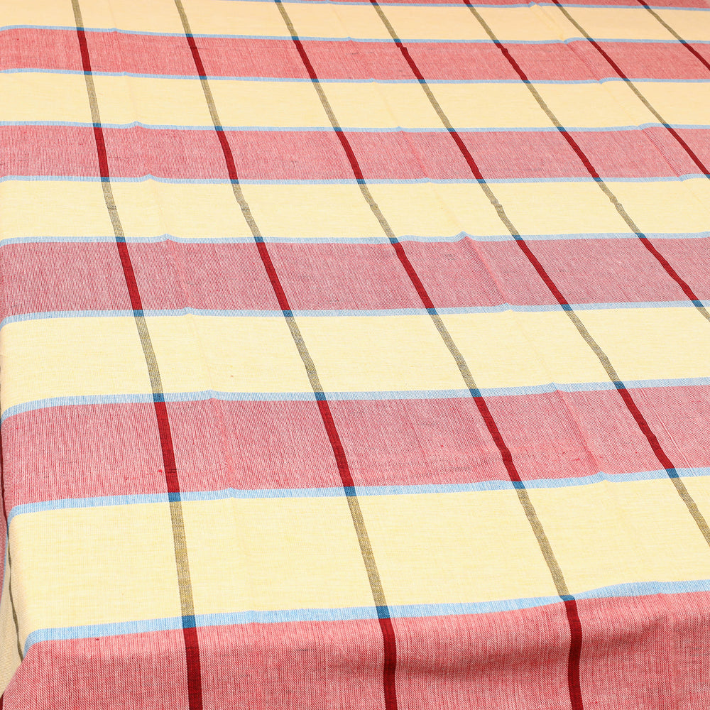 Multicolor - Plain Cotton Single Handloom Bed Cover (90 x 60 in) 55