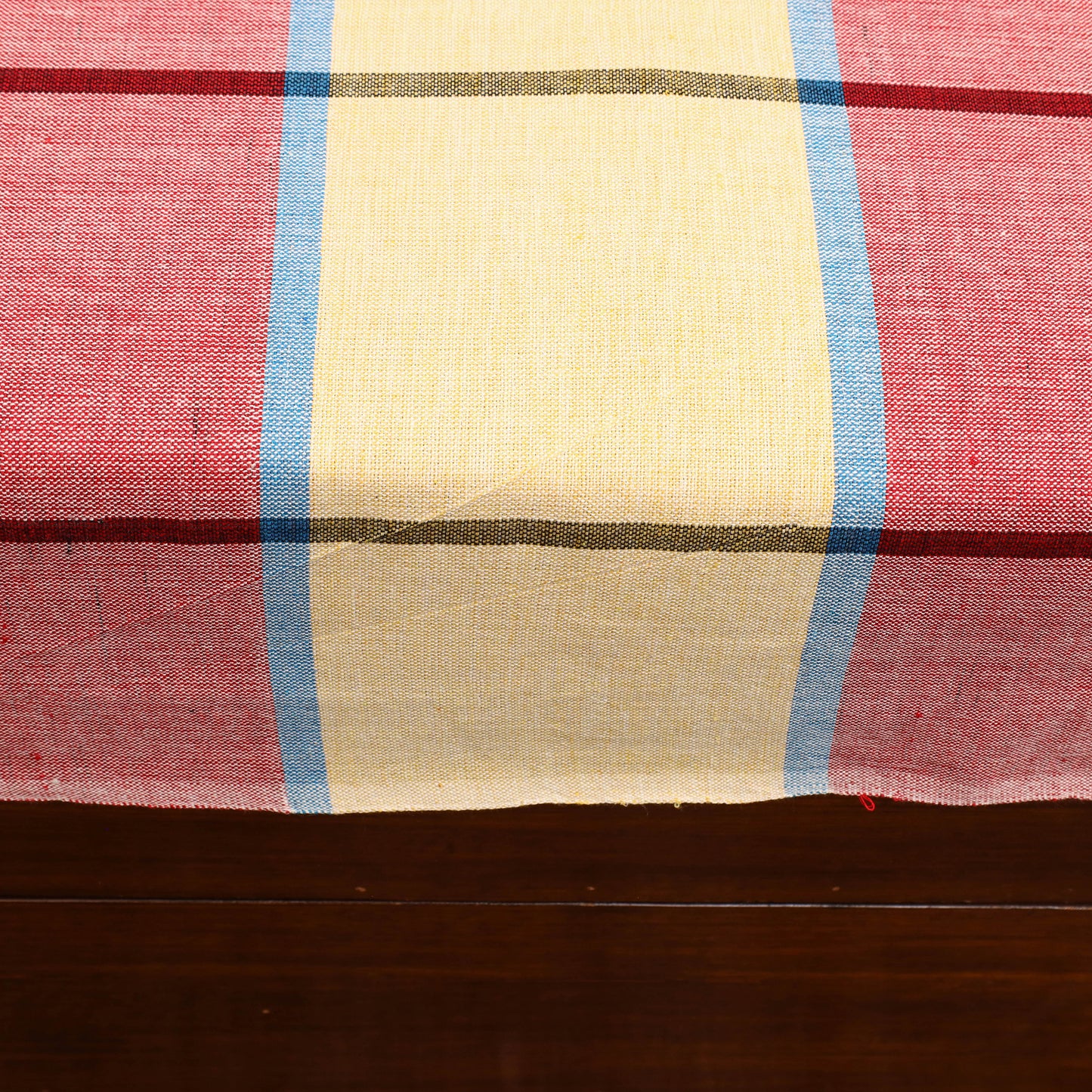 Multicolor - Plain Cotton Single Handloom Bed Cover (90 x 60 in) 55