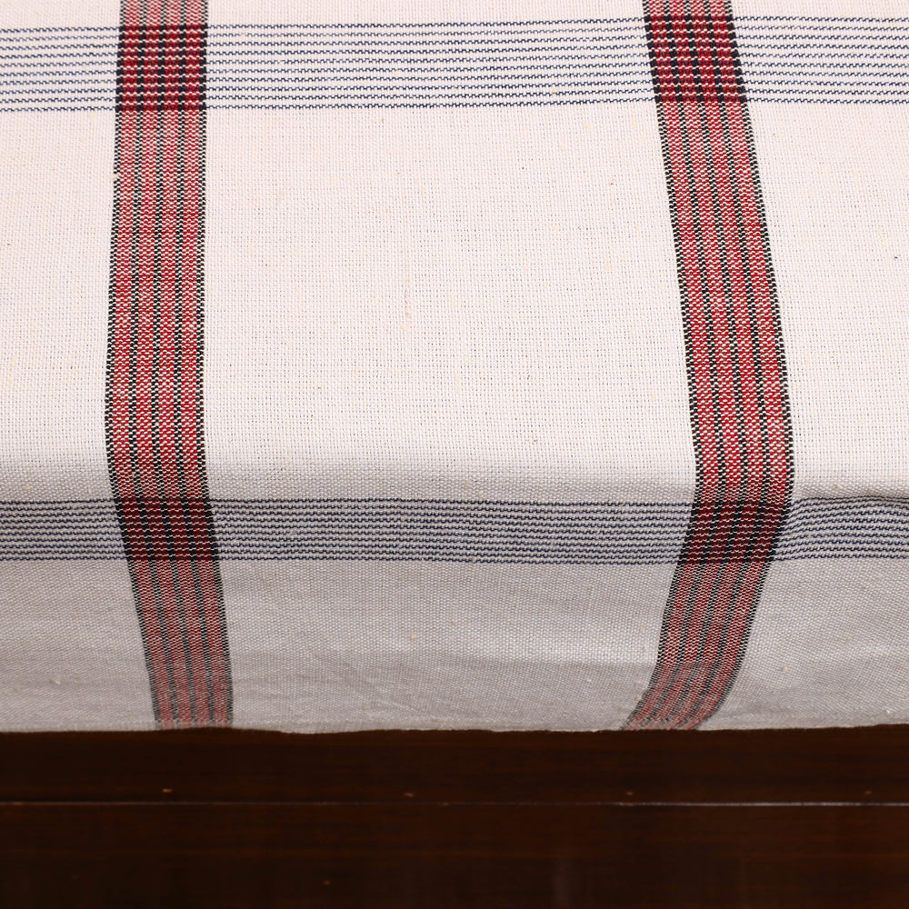 White - Plain Cotton Single Handloom Bed Cover (90 x 60 in) 56