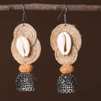 Nikhat German Silver Jute Jhumki Earrings