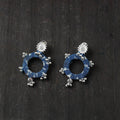 Blue - afreen gs fabart handmade earrings - handcrafted