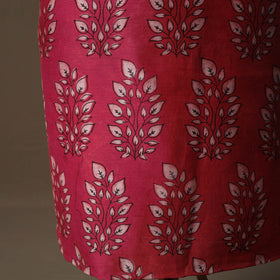 Akola Hand Block Print Chanderi Silk 2pc Unstitched Dress Material Kurta Set 39