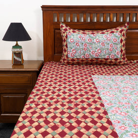Buy Batik Print with Sanganeri Patch Cotton Bedsheet Set