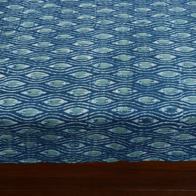 Blue Akola Print with Kalamkari Patch Cotton Bedsheet Set