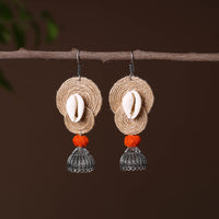 Jannat German Silver Jute Jhumki Earrings