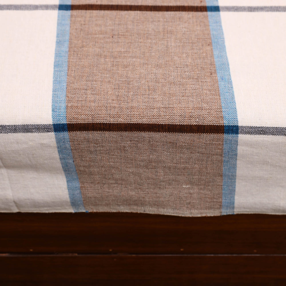 Multicolor - Plain Cotton Single Handloom Bed Cover (90 x 60 in) 60