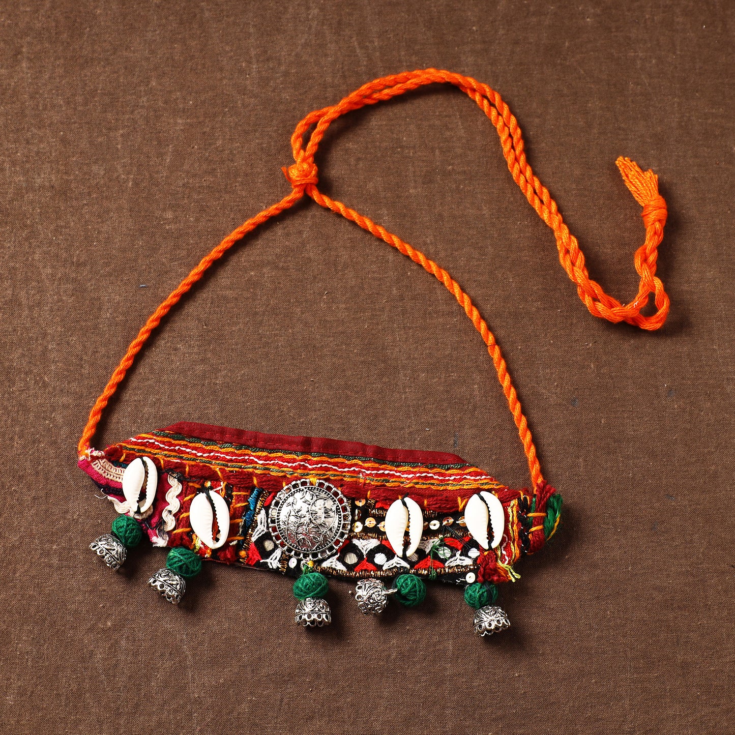 Handcrafted Kutch Embroidered Shell Work Choker Necklace 28